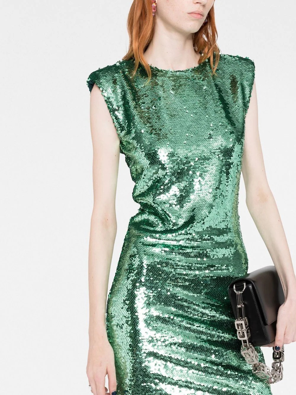 sequin-embellished sleeveless dress - 3