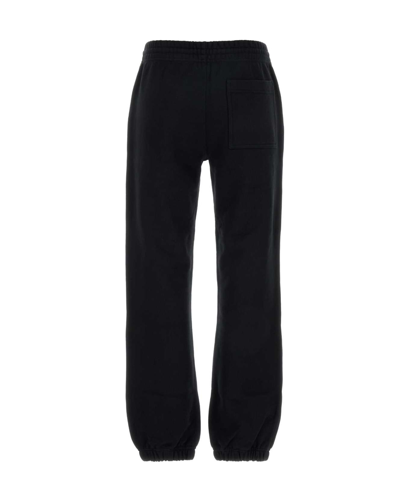 Black Cotton Joggers - 2