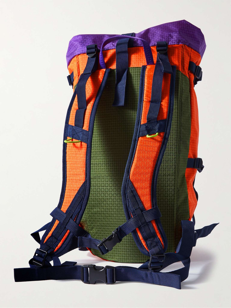Equipment Climbing Mesh-Trimmed Colour-Block Ripstop Backpack 4