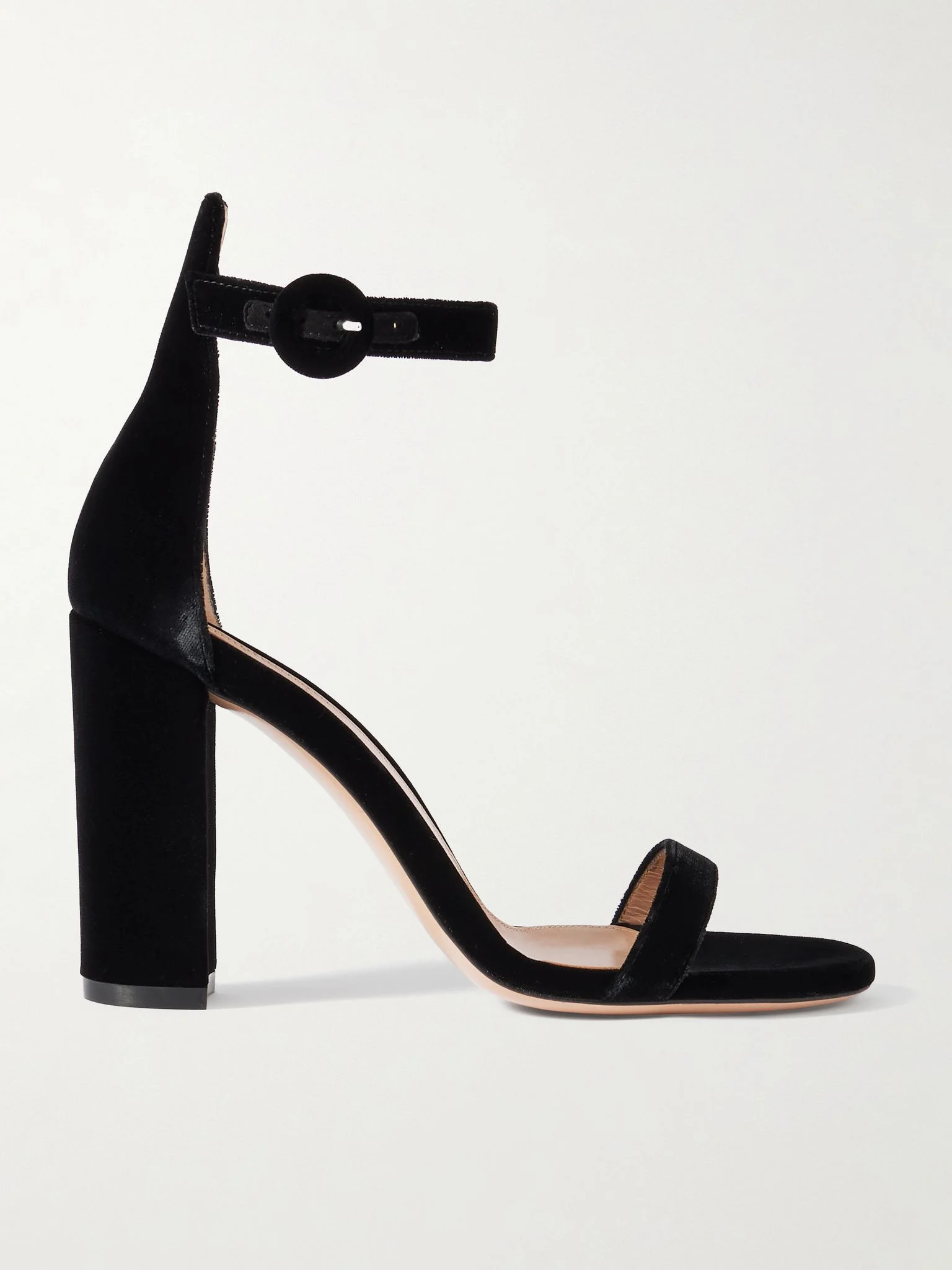Gaeta 105 velvet sandals Black - 1