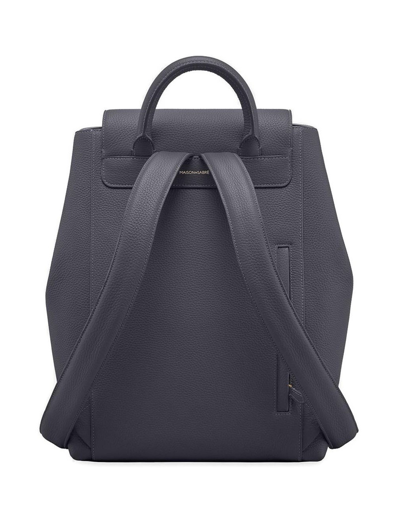 flap leather soft backpack 3