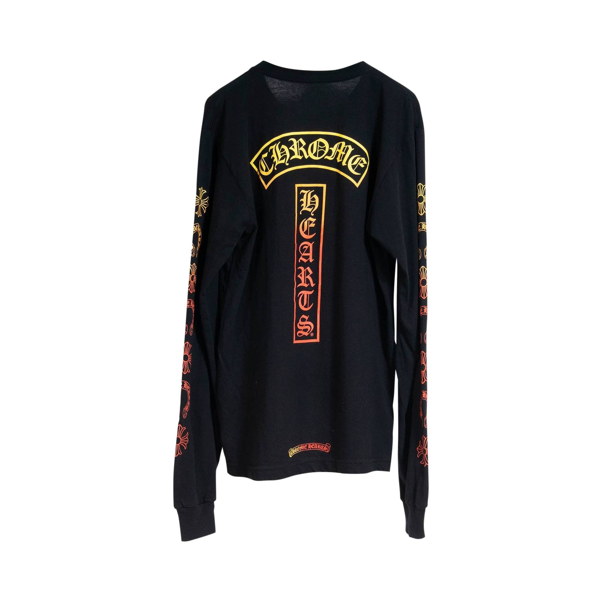 Chrome Hearts Gradient Logo Long-Sleeve T-Shirt 'Black' - 2