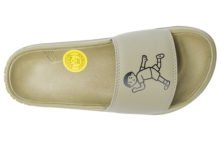 (WMNS) New Balance x Noritake Green B Wide Slippers SWF200NO - 4