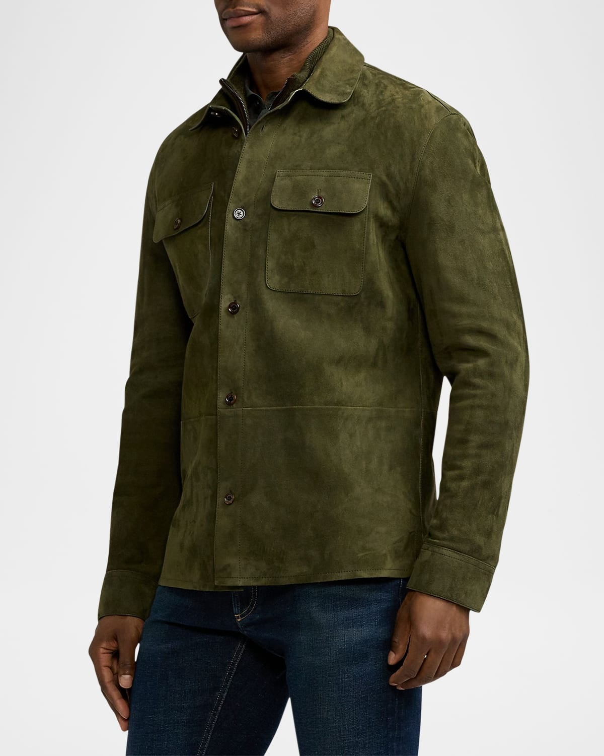 Men's Suede Overshirt - 6