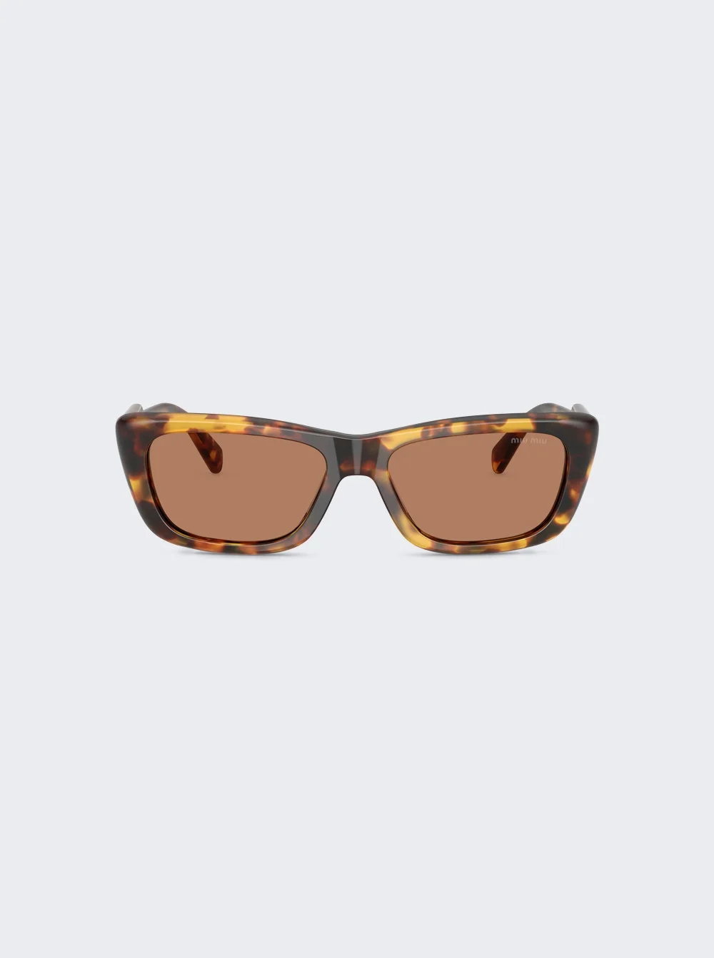 Acetate Sunglasses Honey Havana And Solid Brown Lenses - 1