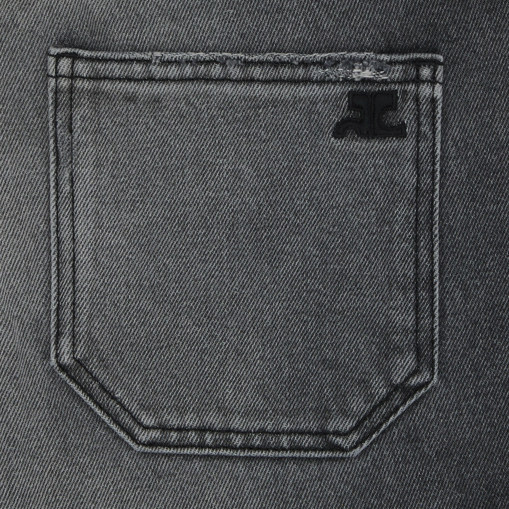 Courrèges Relaxed Denim Straight Pants 'Stonewashed Grey' - 3