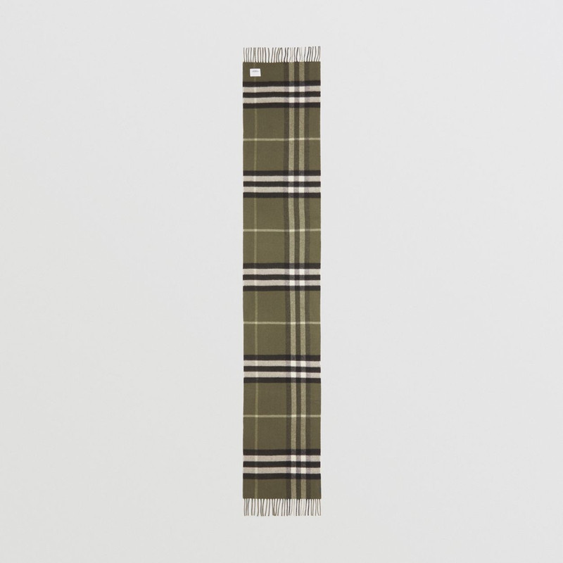 Reversible Check and Monogram Cashmere Scarf 5