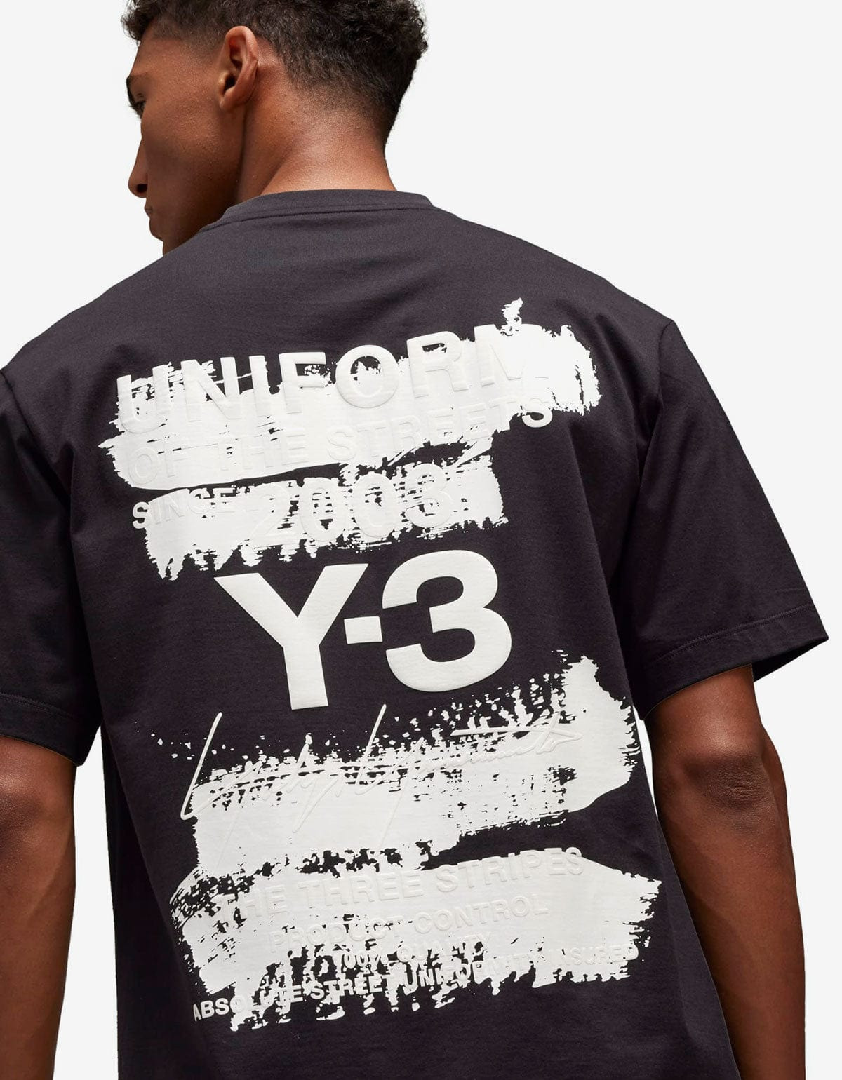 Y-3 Black Graphic Print T-Shirt - 8