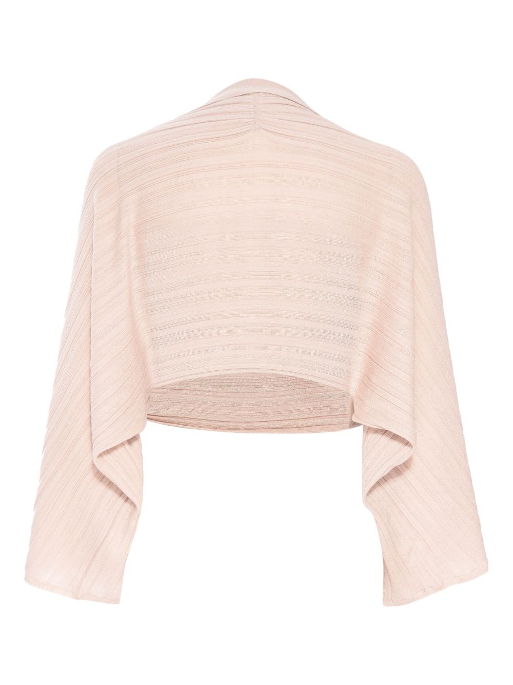 draped-sleeves cowl-neck top - 2