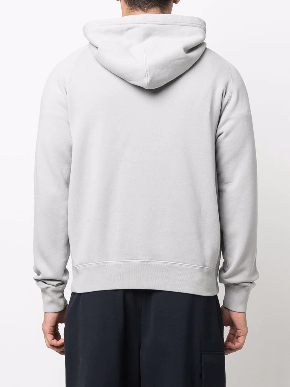 washed-effect raglan-sleeve hoodie - 4