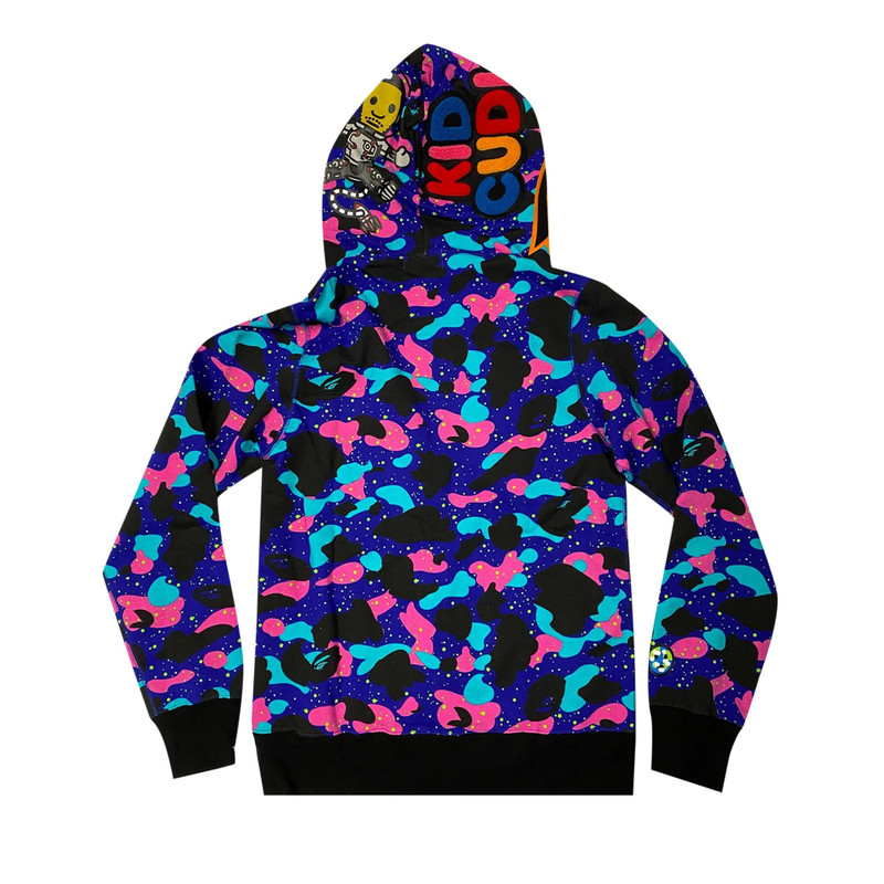 A BATHING APE® BAPE x Kid Cudi Tiger Full Zip Hoodie 'Navy' outlook