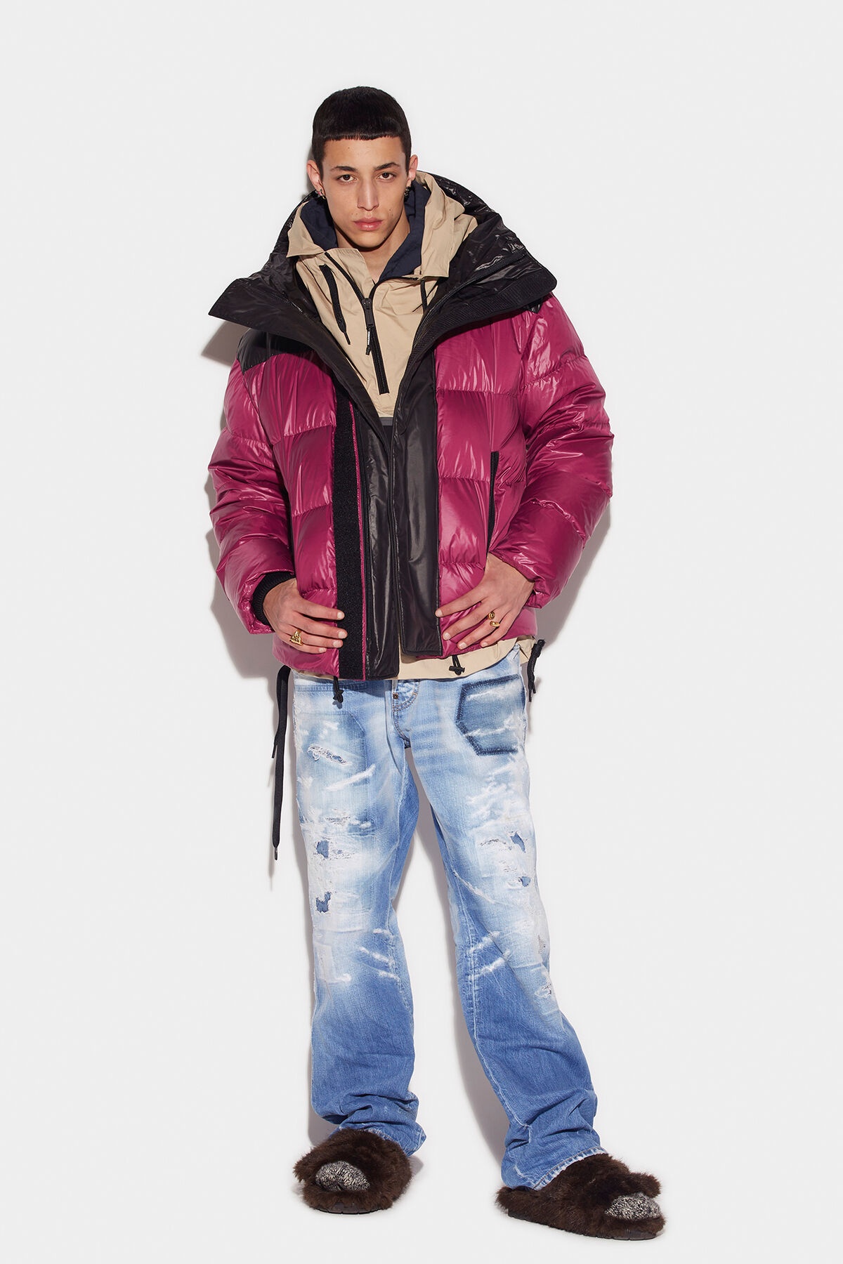 DSQUARED2 HOODED PUFFER - 5