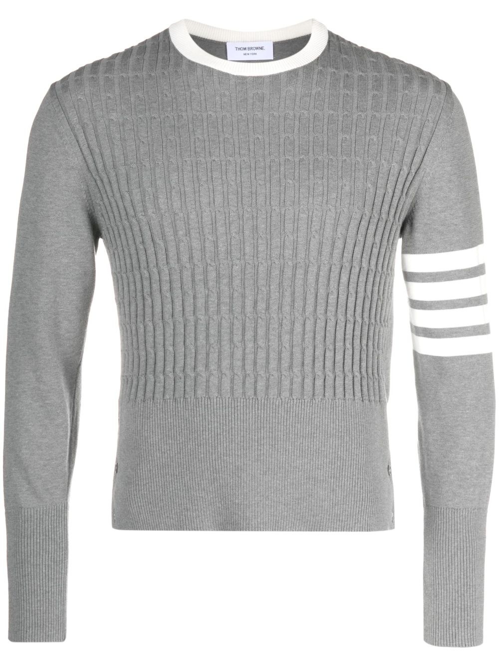 4-Bar cable-knit sweatshirt - 1