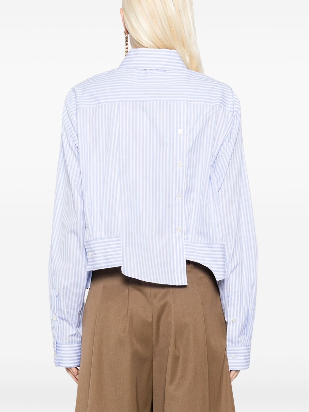 paneled cropped shirt - 4