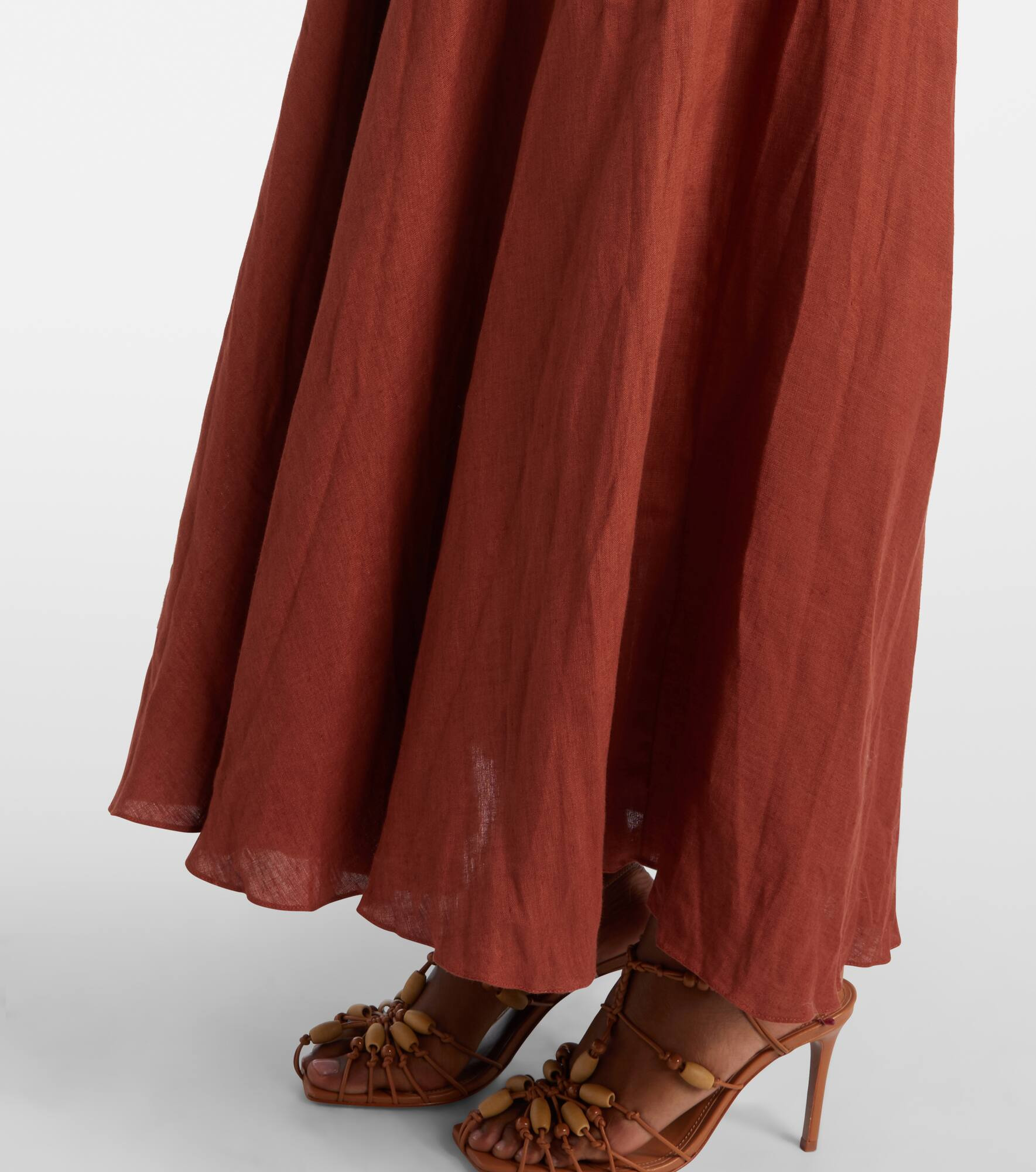 Light And Sound linen-blend maxi dress - 5