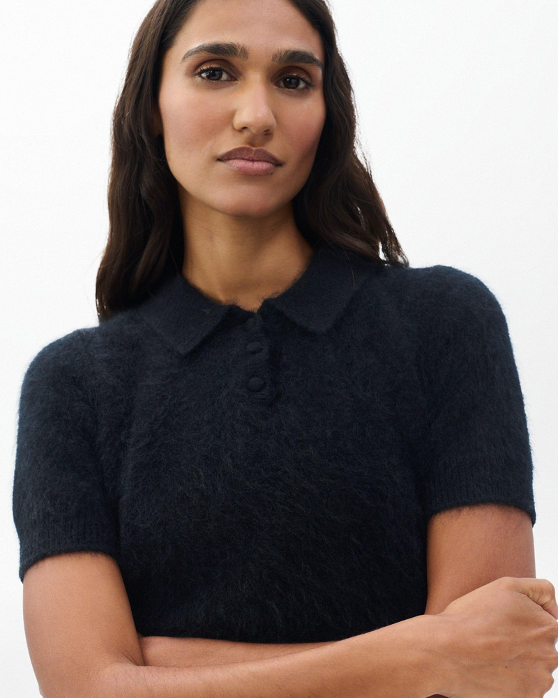 Jada Brushed Cashmere Polo 2