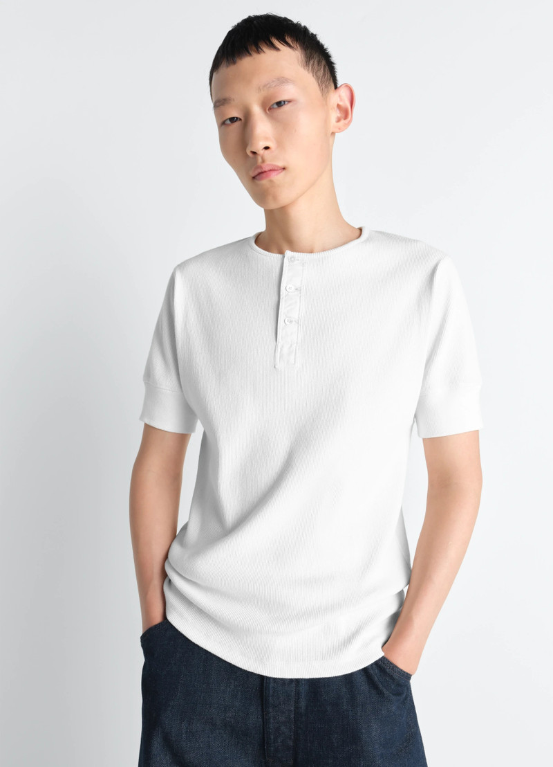 Lemaire RIB HENLEY TOP IN COTTON LINEN RIB JERSEY outlook