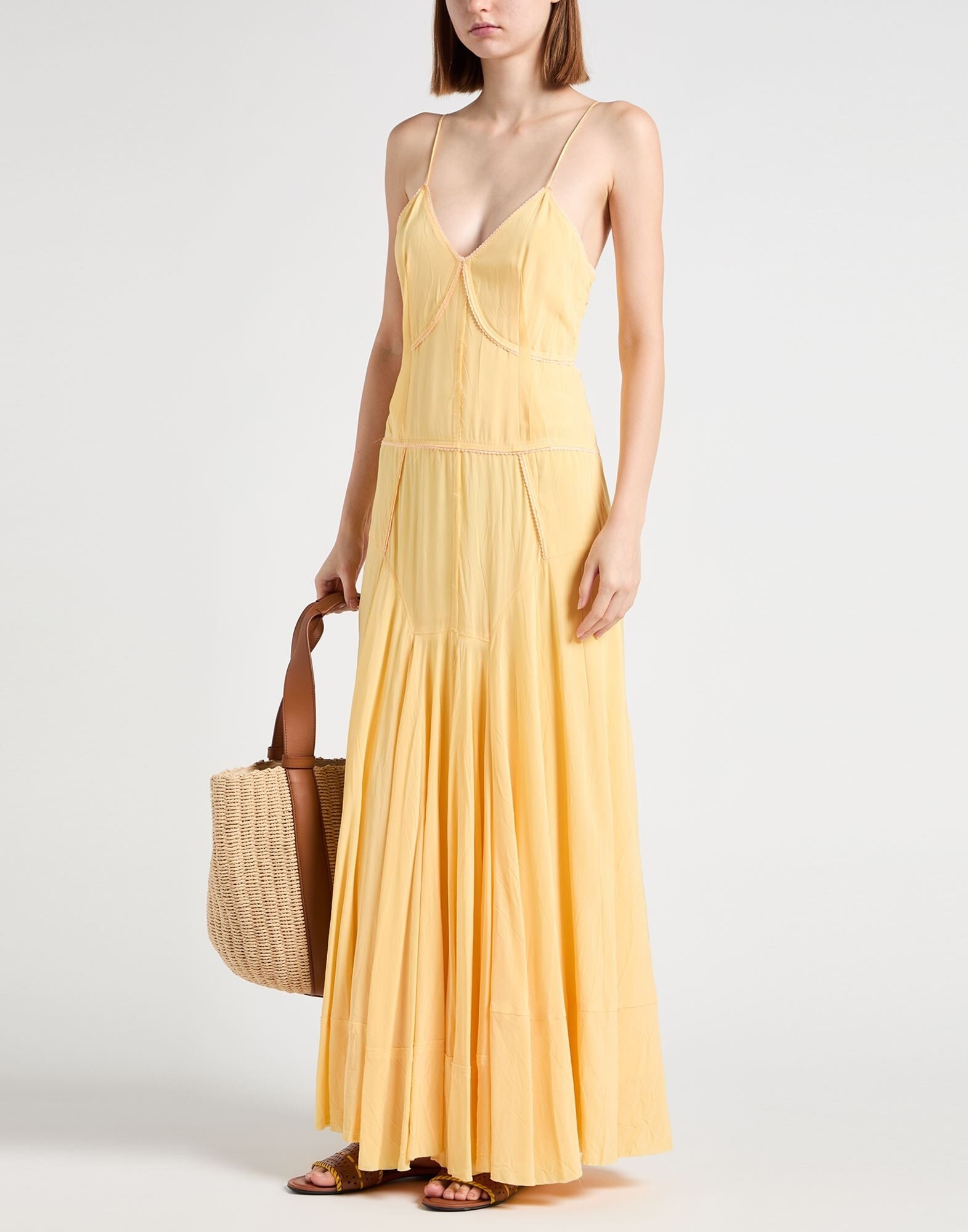 Sportmax Yellow Women's Long Dress | yoox | REVERSIBLE