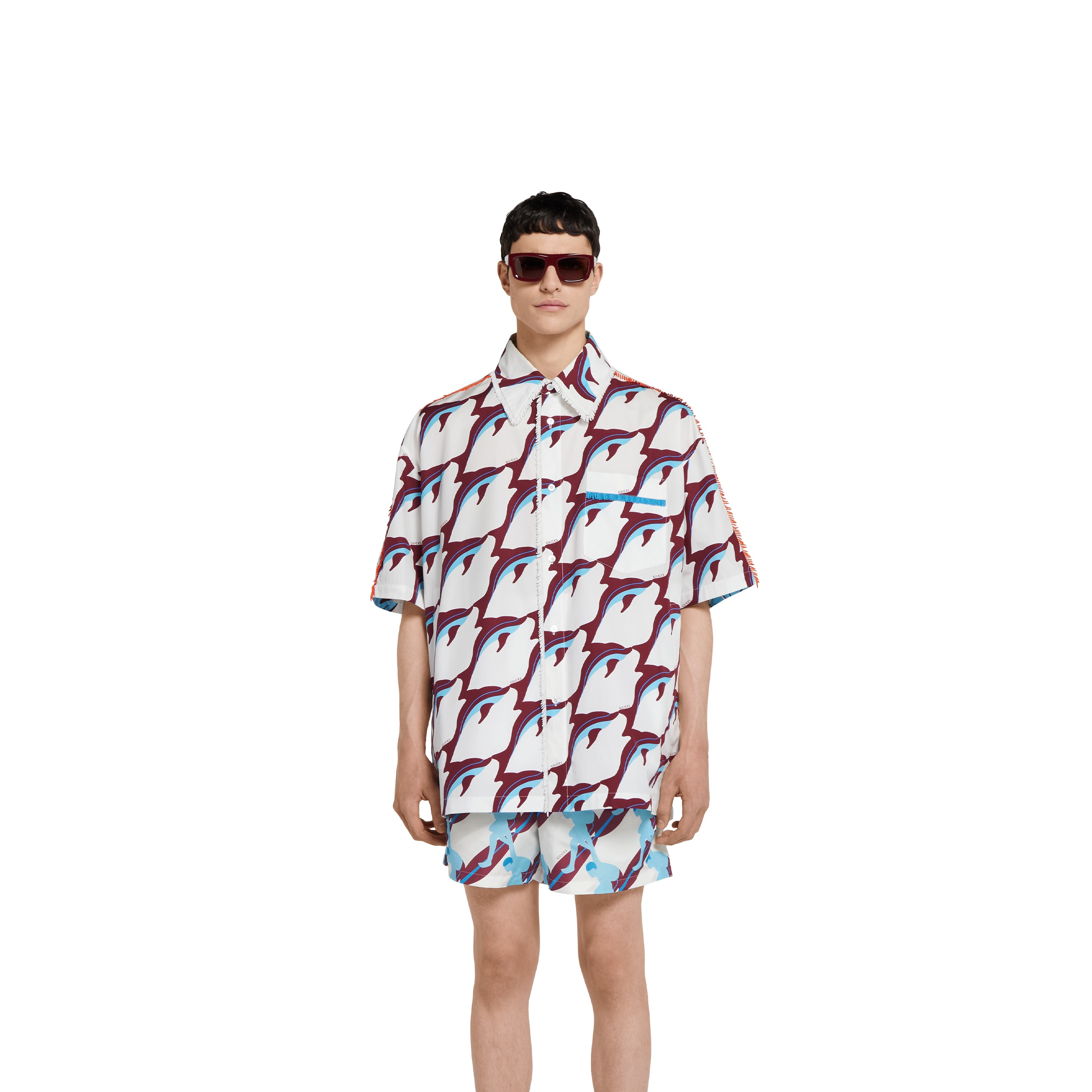 Printed light cotton shirt - 3