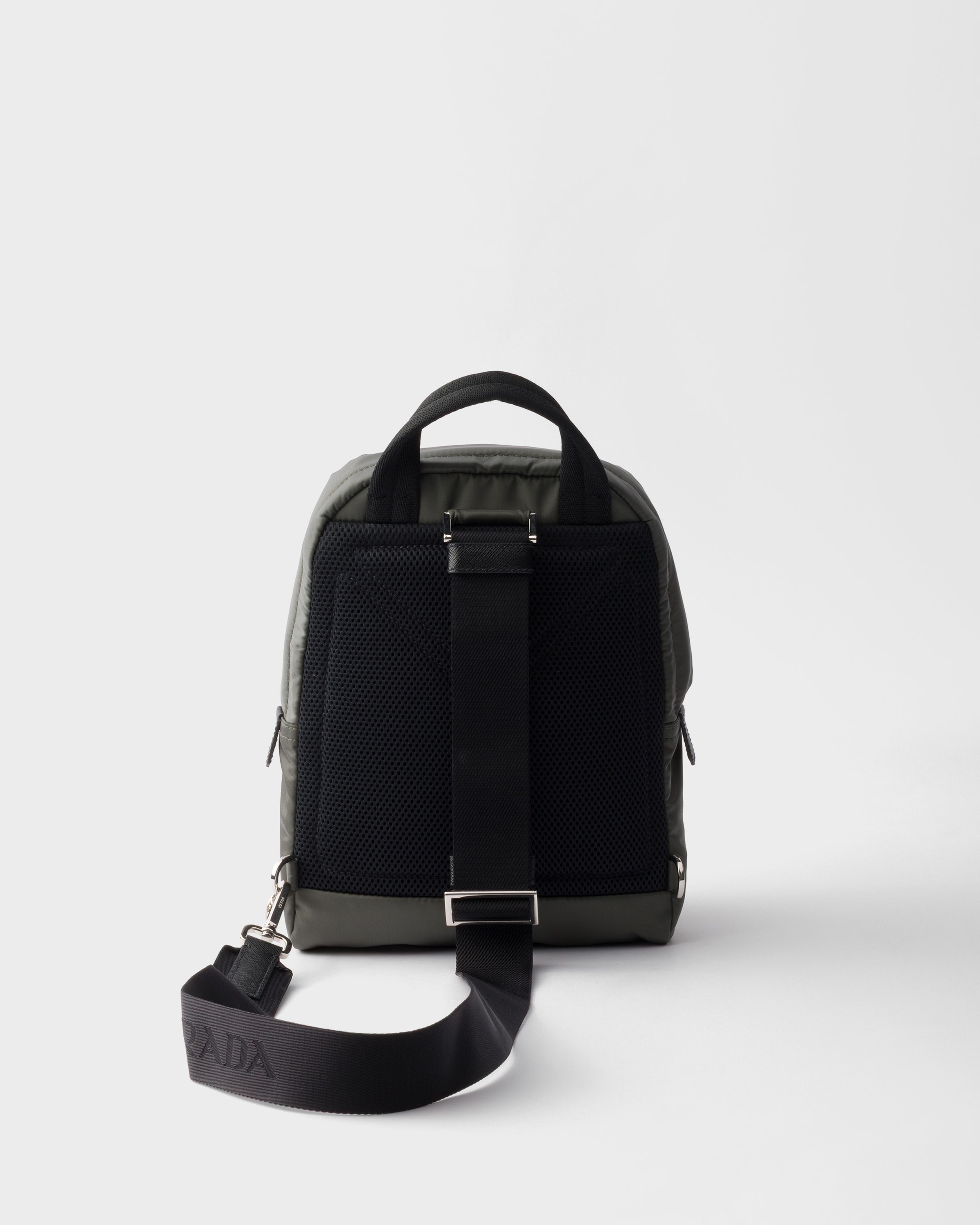 Re-Nylon and Saffiano leather backpack - 4