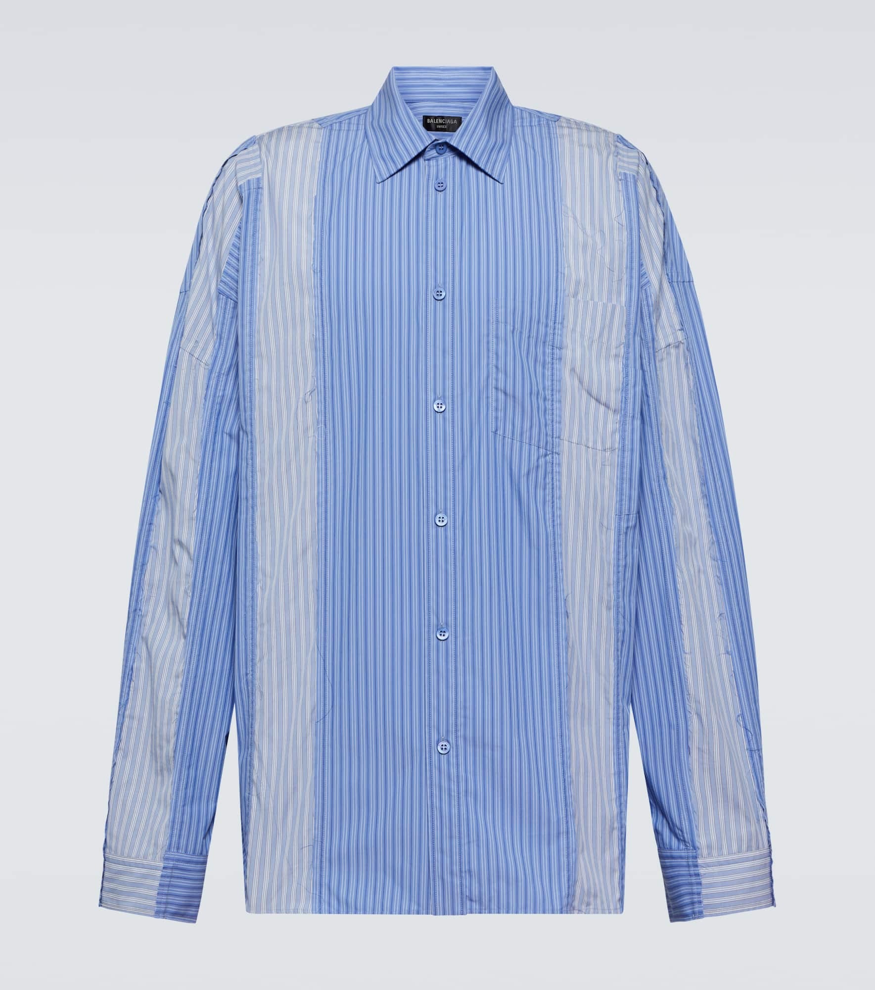 Striped cotton-blend shirt - 1