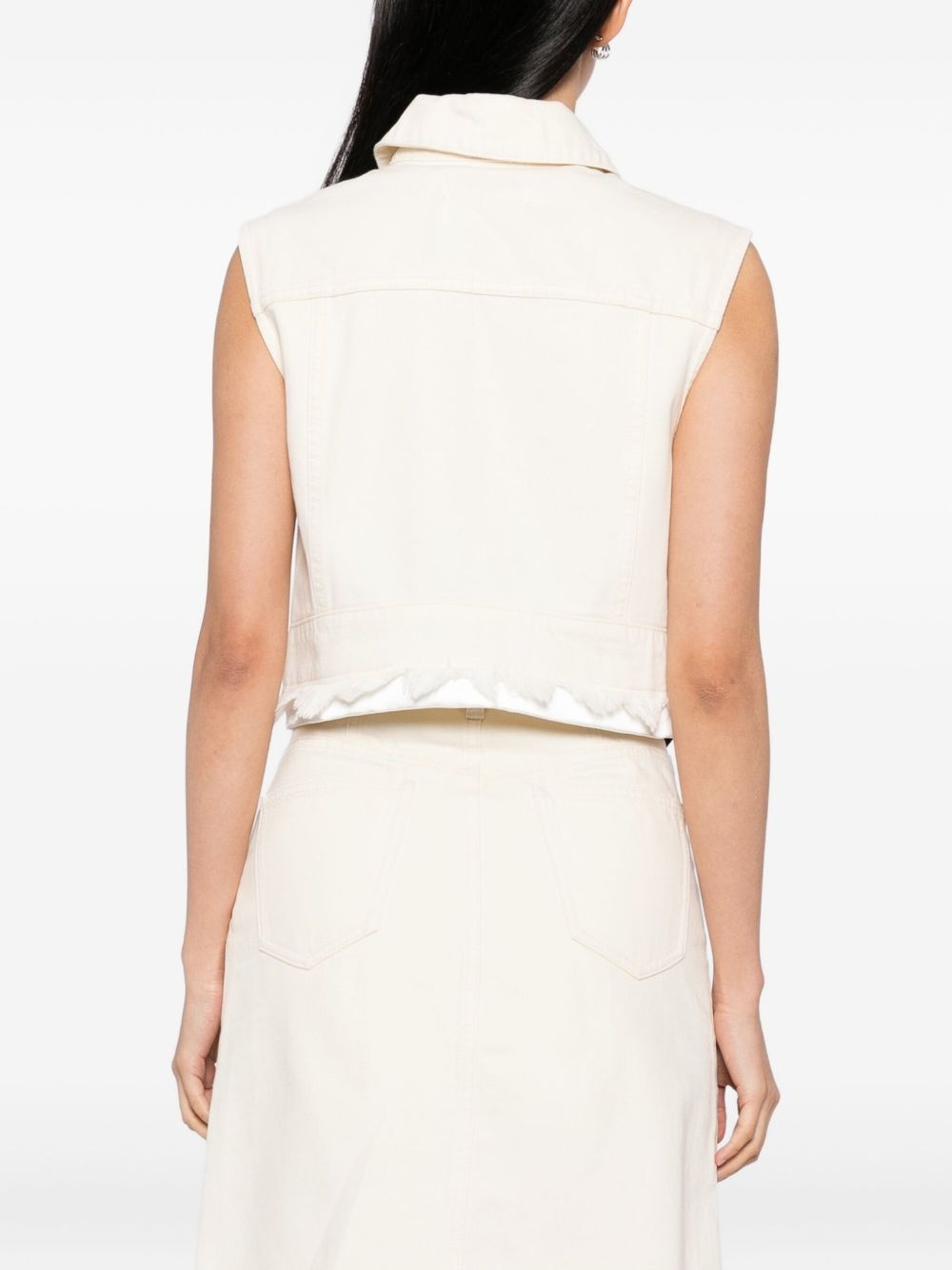 sleeveless denim jacket - 4