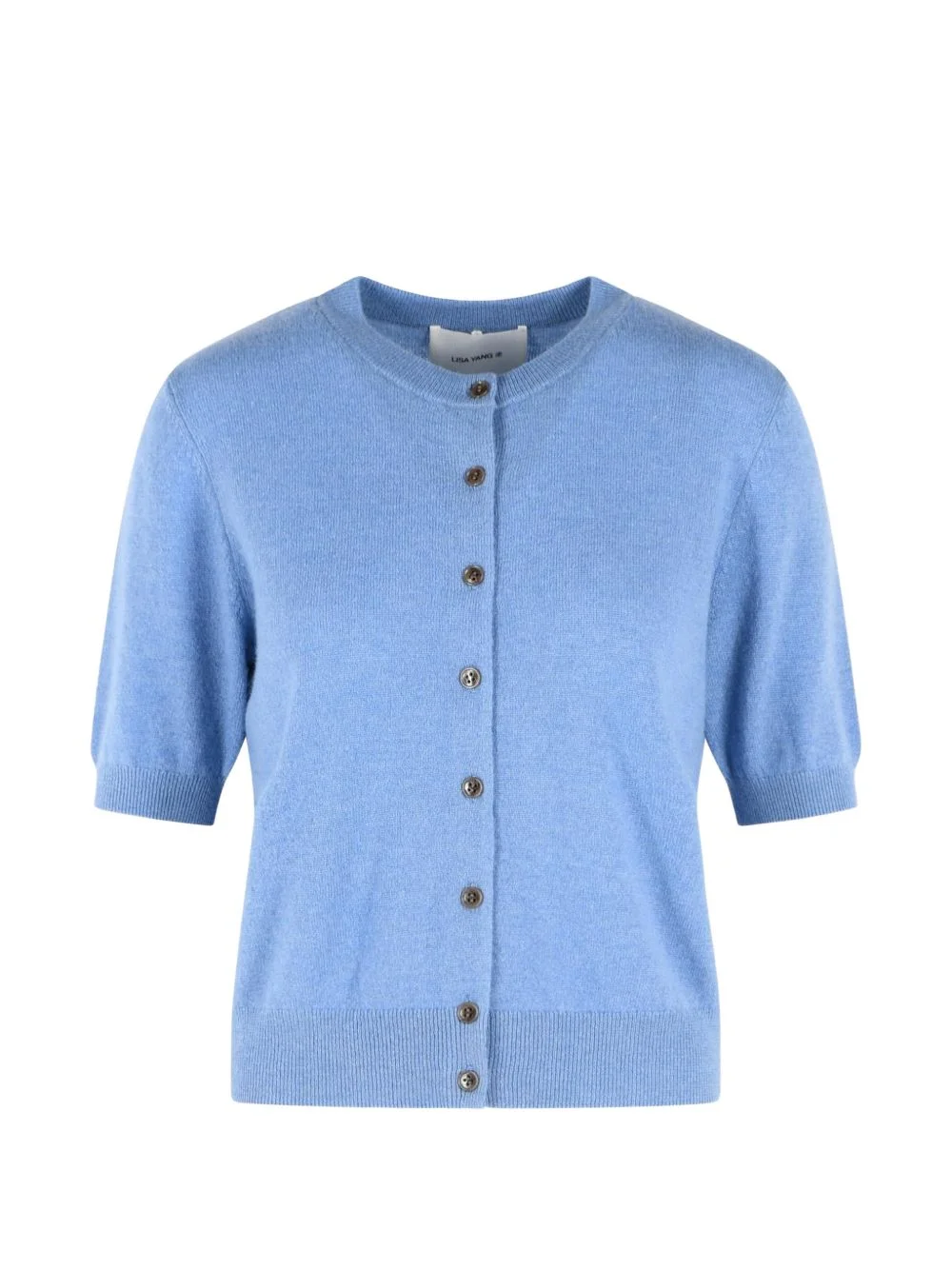 short-sleeve cashmere cardigan - 1