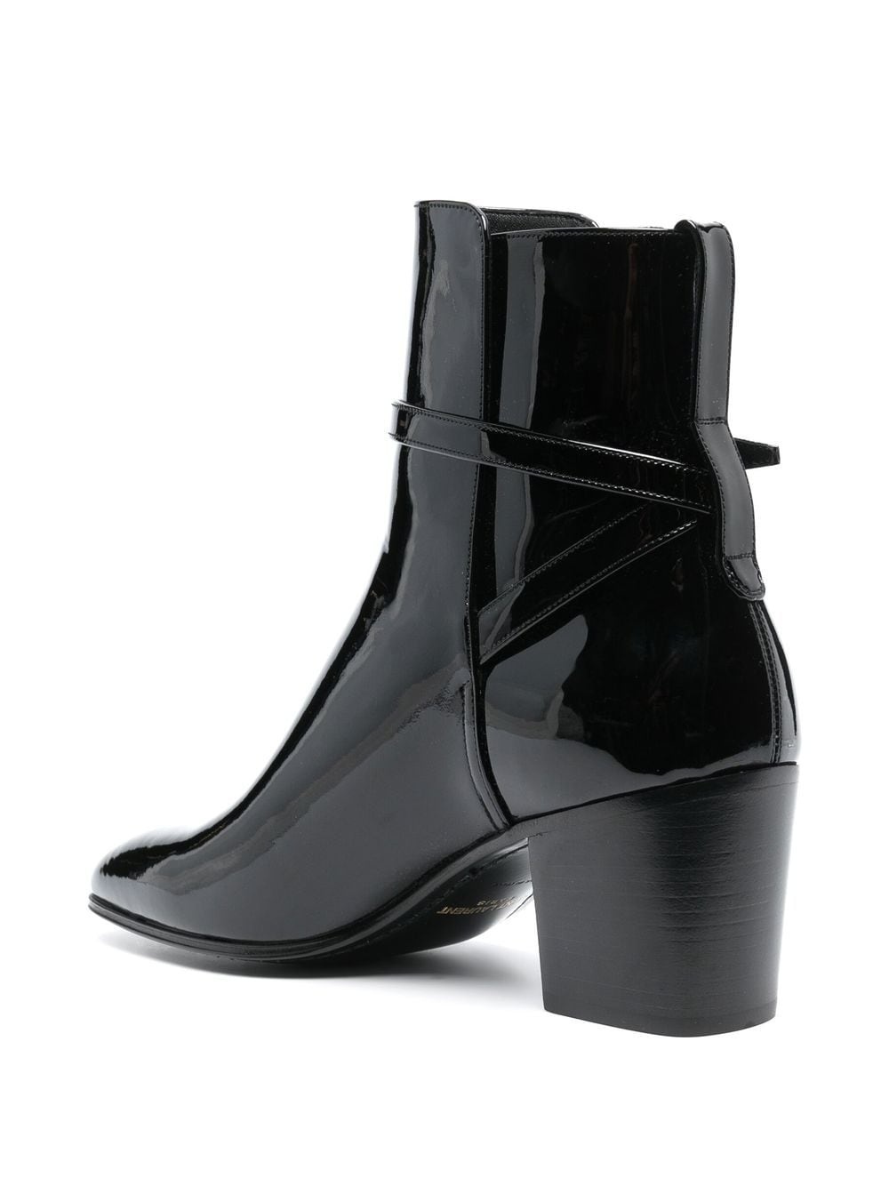 patent 70mm ankle boots - 3