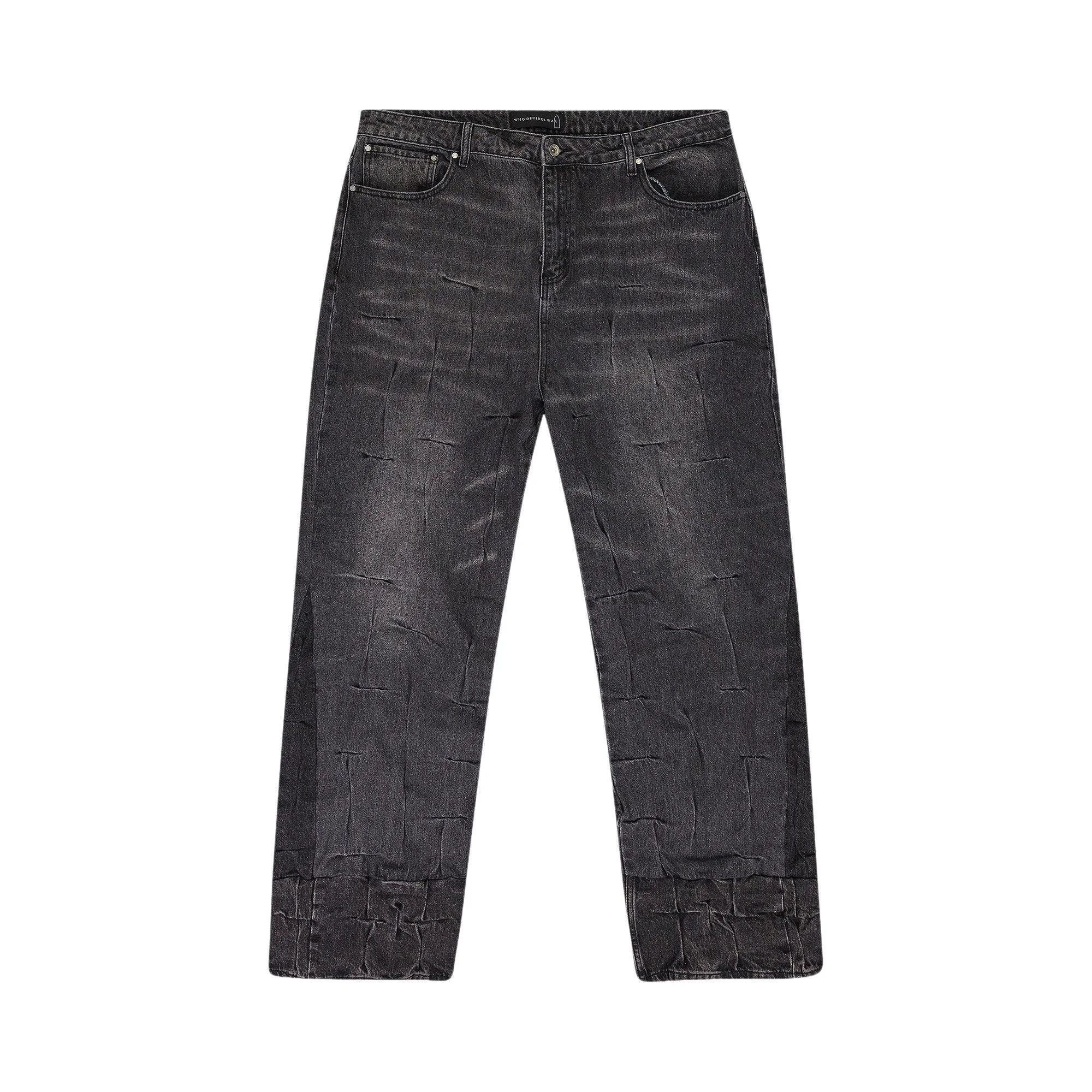 Who Decides War Gathered Straight Fit Jeans 'Black' - 1