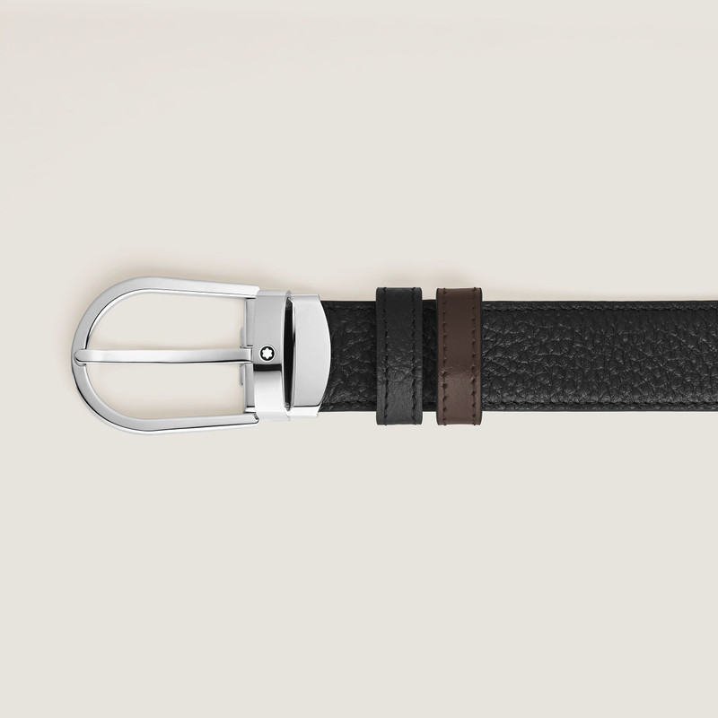 Montblanc HORSESHOE 30 MM REVERSIBLE BELT IN GRAIN LEATHER outlook