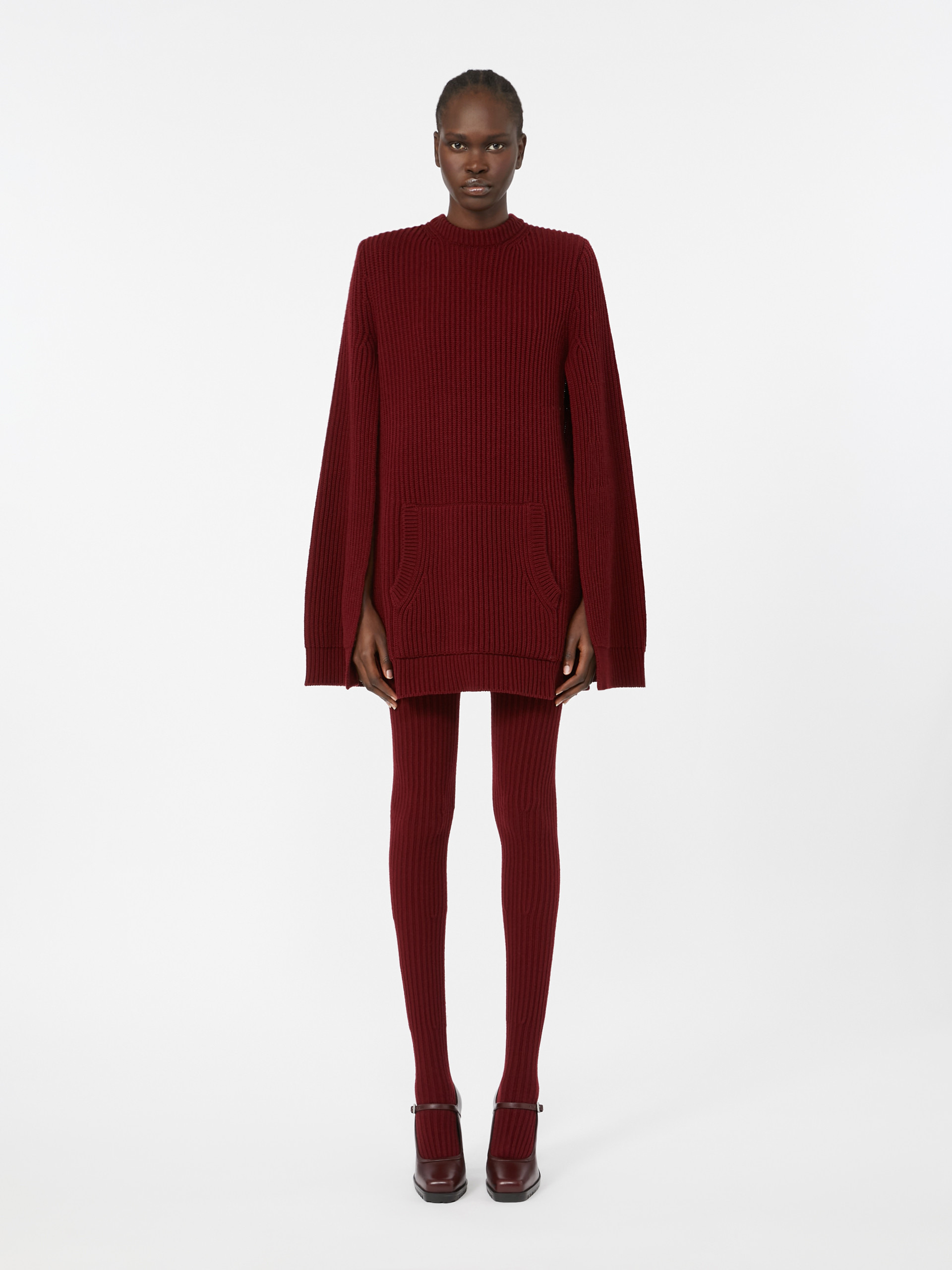 ASTORIA1234 Wool and cashmere cape dress - 3