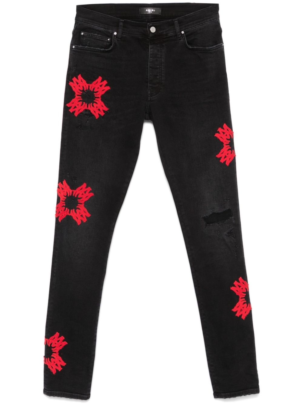 MA Quad-appliqué skinny jeans - 1