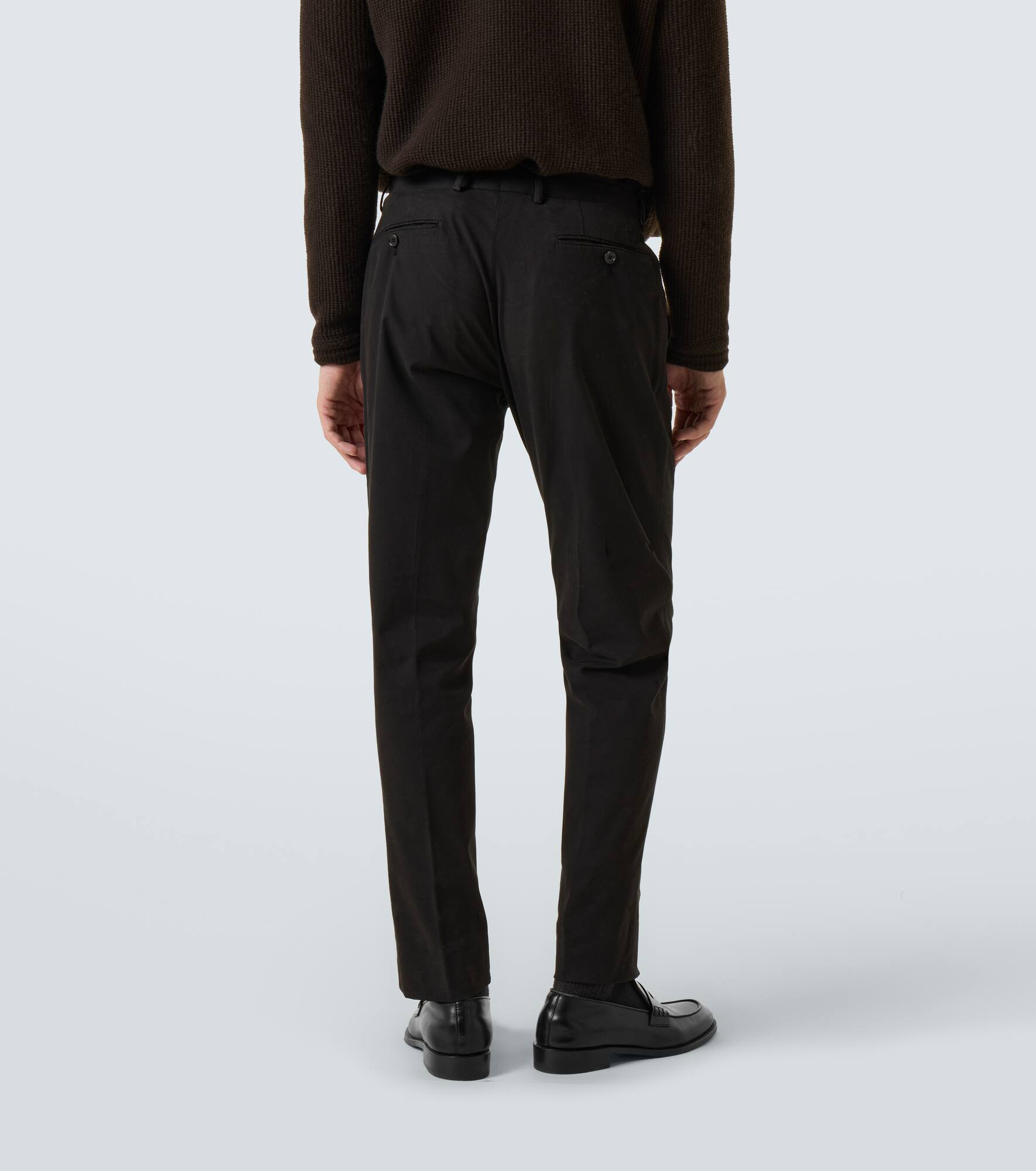 Cotton-blend slim pants - 4