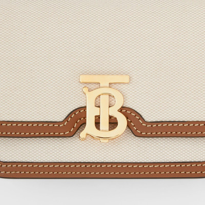 Burberry Mini Two-tone Canvas and Leather TB Bag outlook