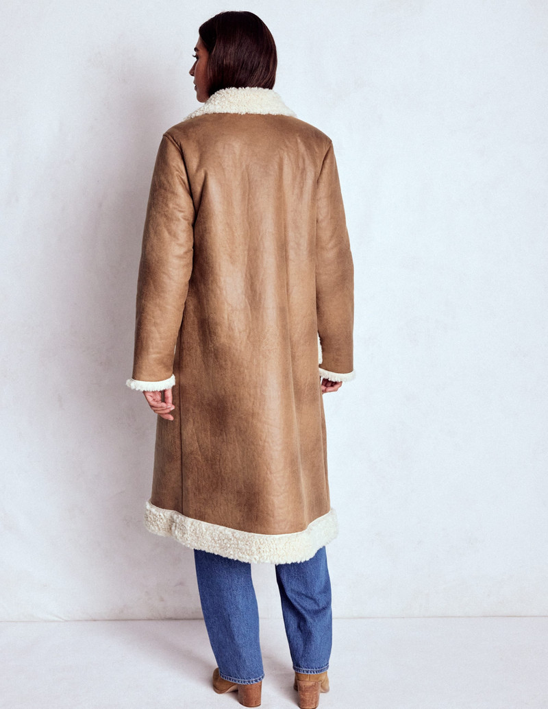 Borg Duffle Coat-Camel, Natural Borg 4