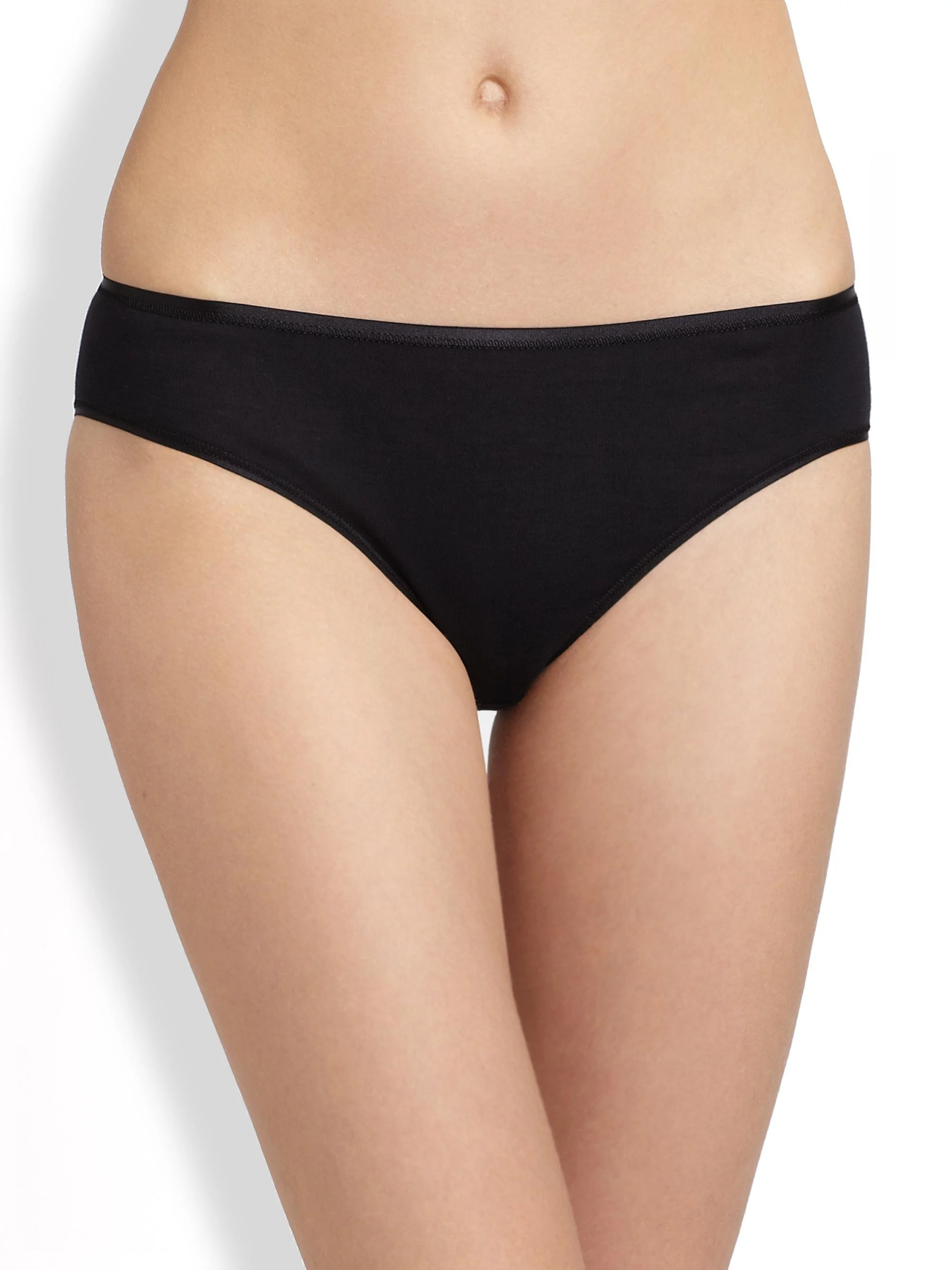 Women's Cotton Seamless High-Cut Full Brief - Black - 1