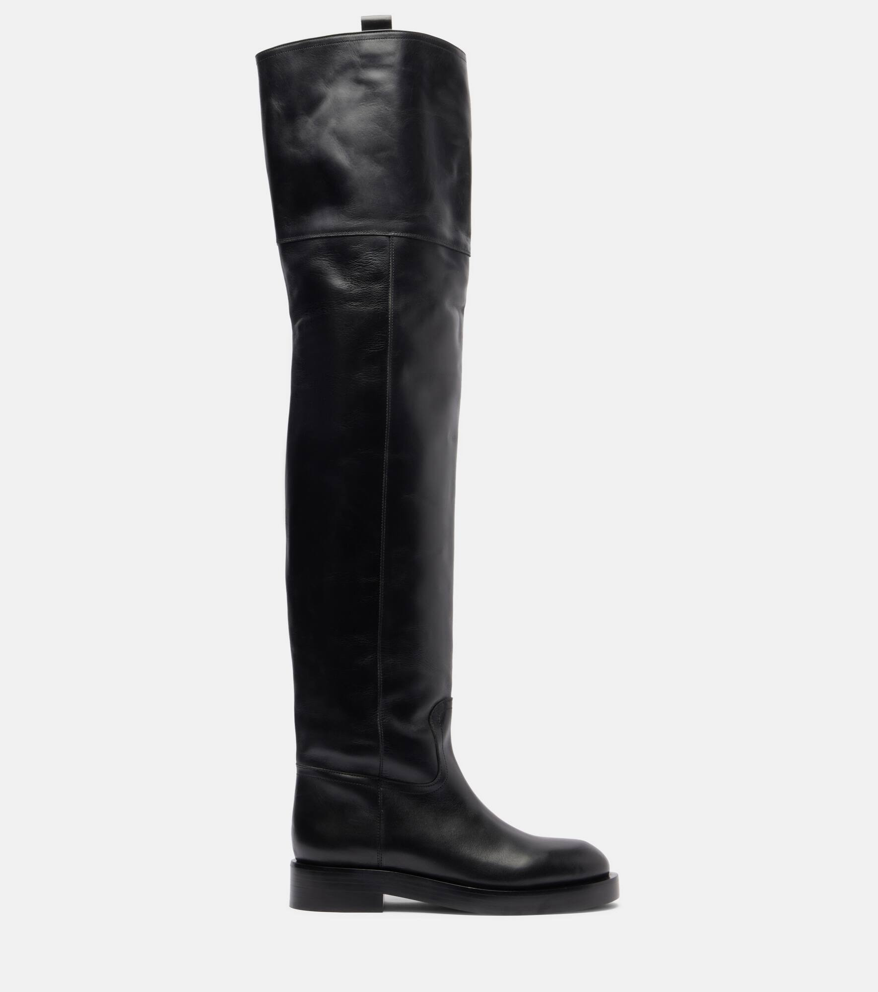 Leather over-the-knee boots - 4