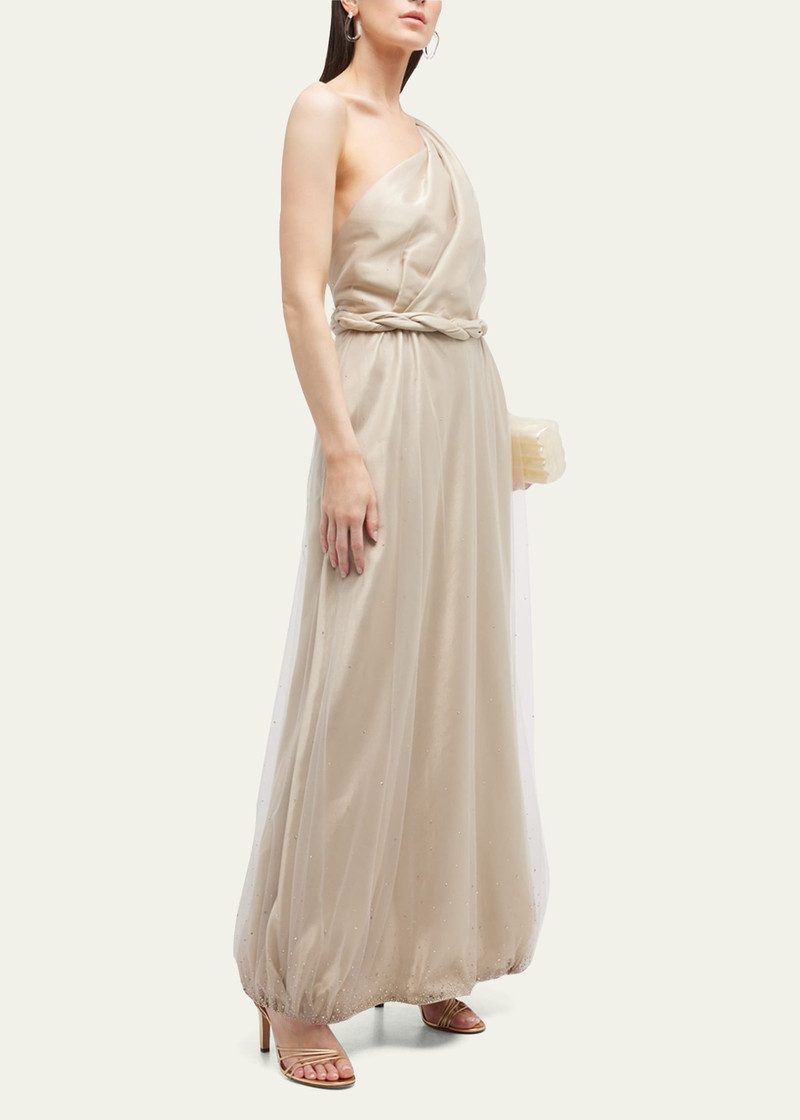 GIORGIO ARMANI One-Shoulder Gown with Braided Detail outlook