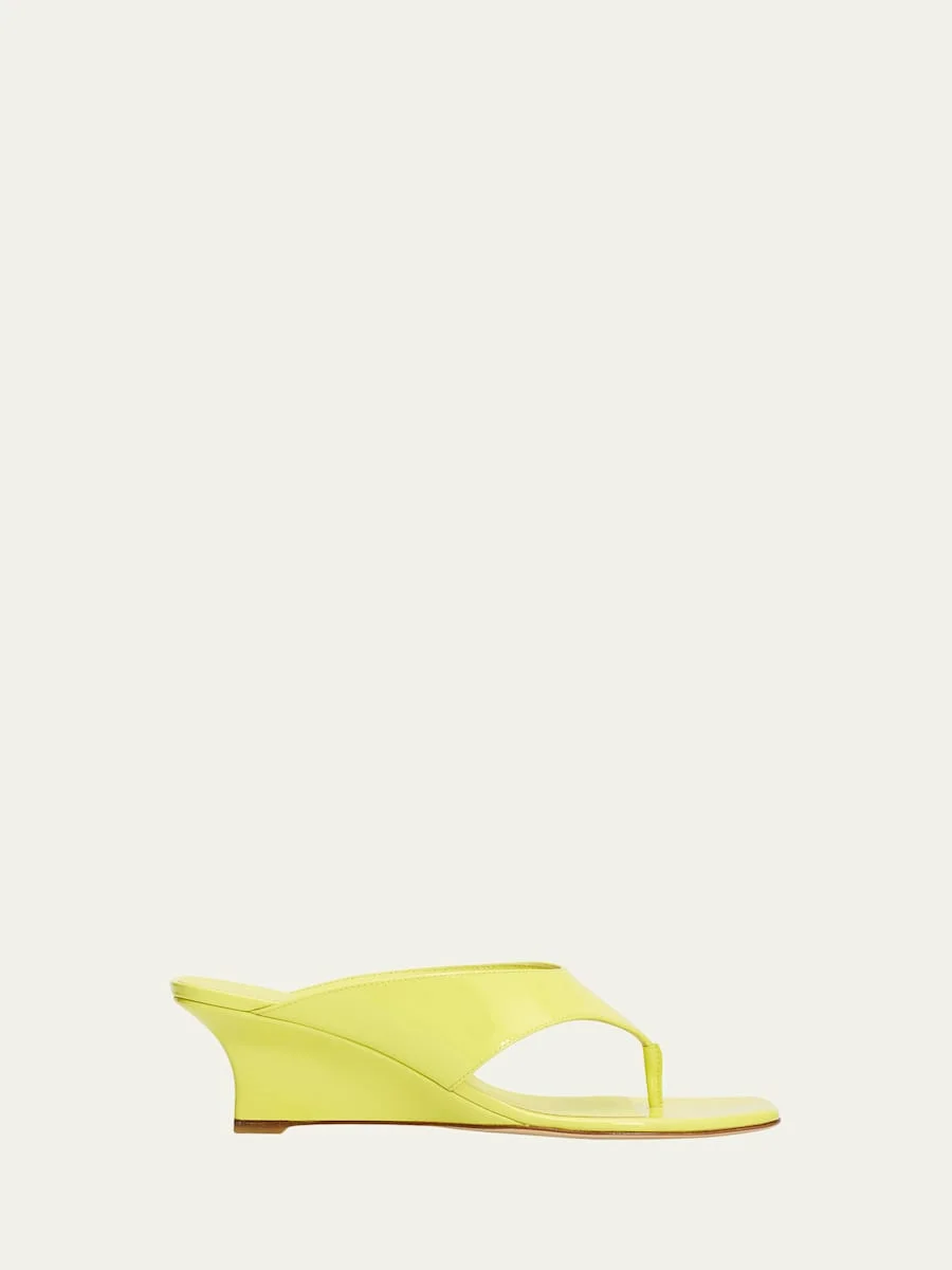 50mm Vinnie Patent Leather Thong Sandals - 1