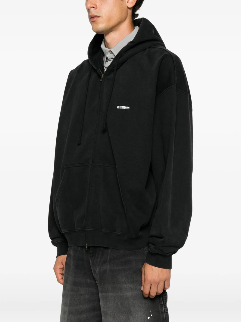 Vetements Logo-print Zip-up Hoodie 3