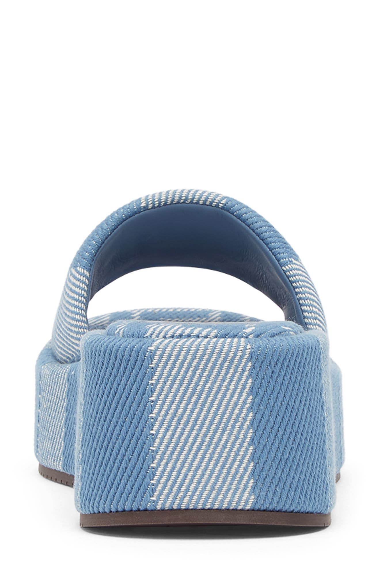 Fendi Sunshine Flatform Slide Sandal in F1Std Bianco Blu Ceruleo at Nordstrom - 4