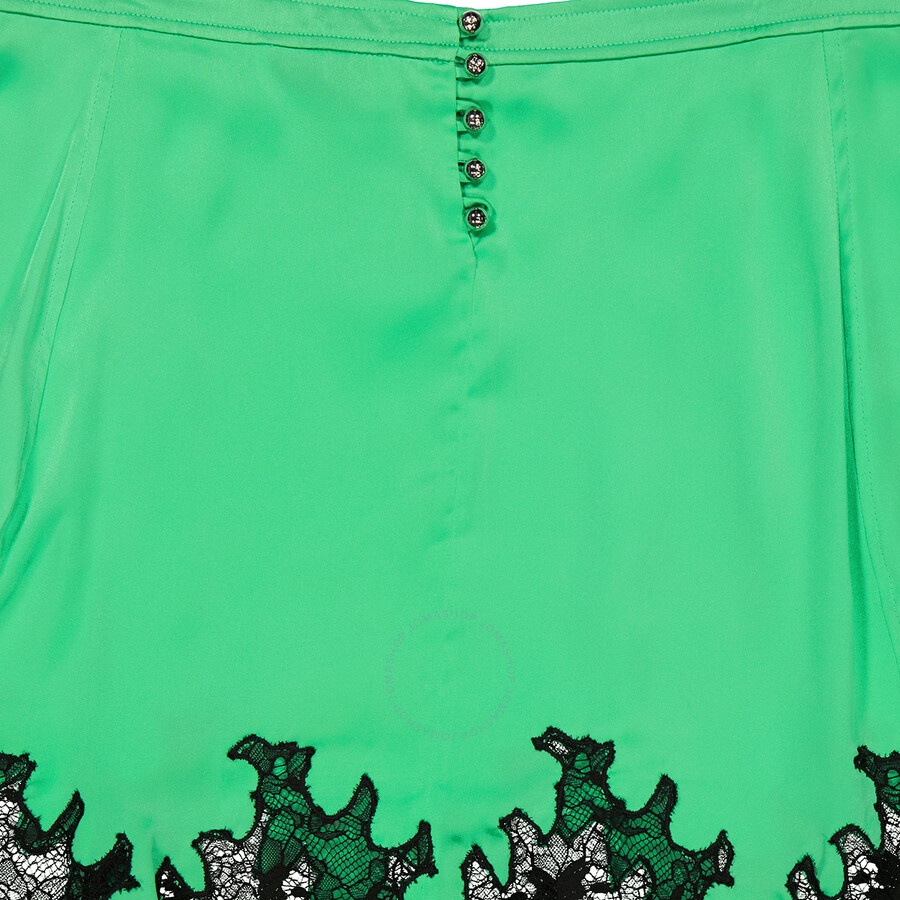 Rabanne Ladies Bright Green Jupe Satin Miniskirt - 7