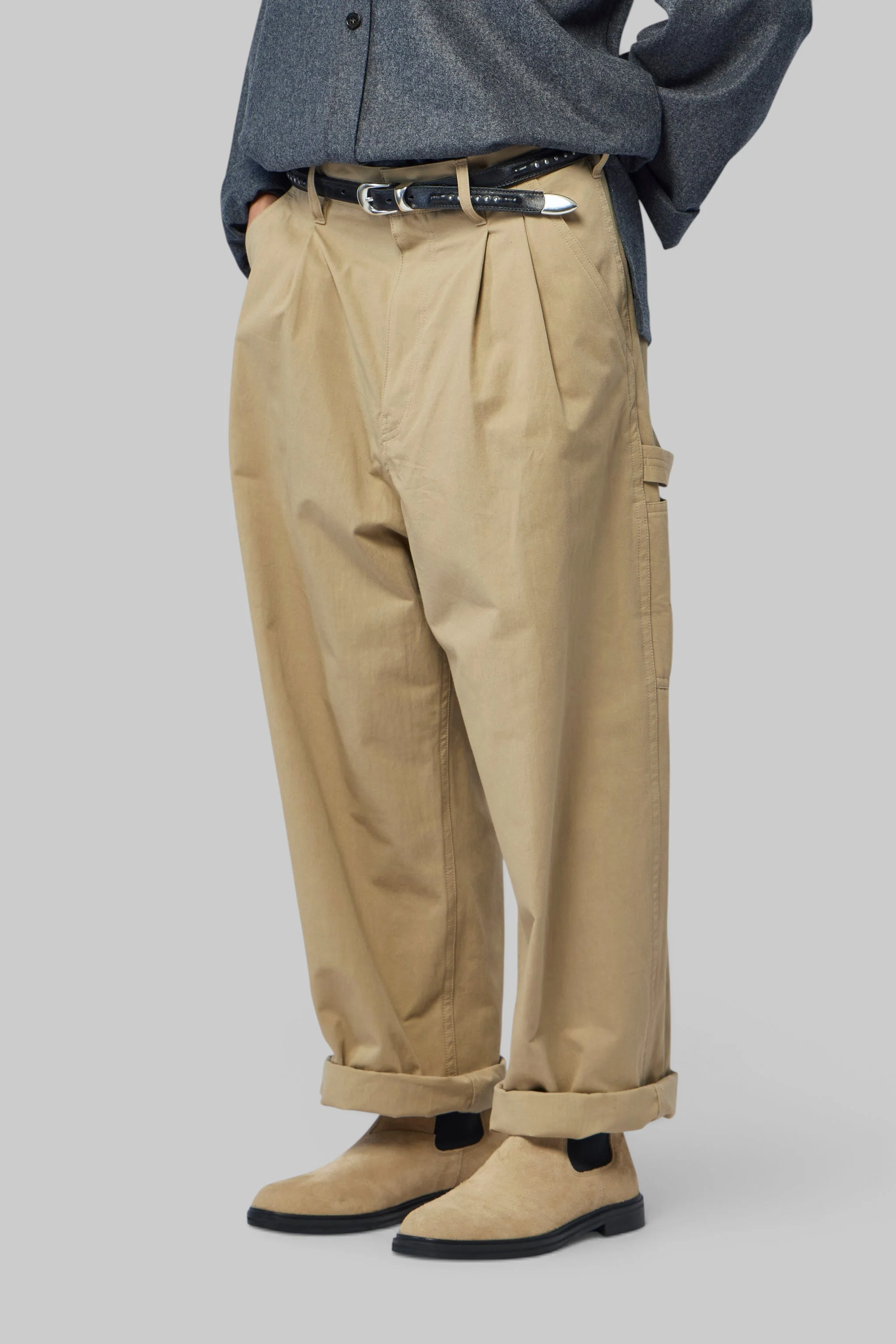 Darted Loose Fit Pants - 1