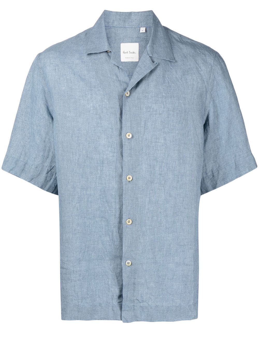 short-sleeve linen shirt - 1