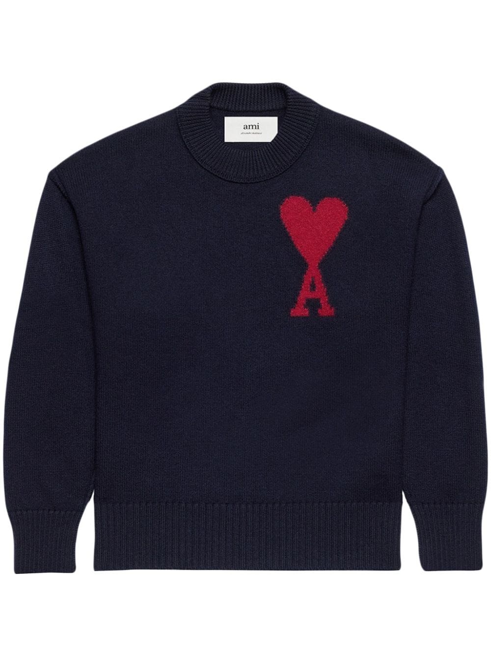 Ami de Coeur intarsia-logo jumper - 1