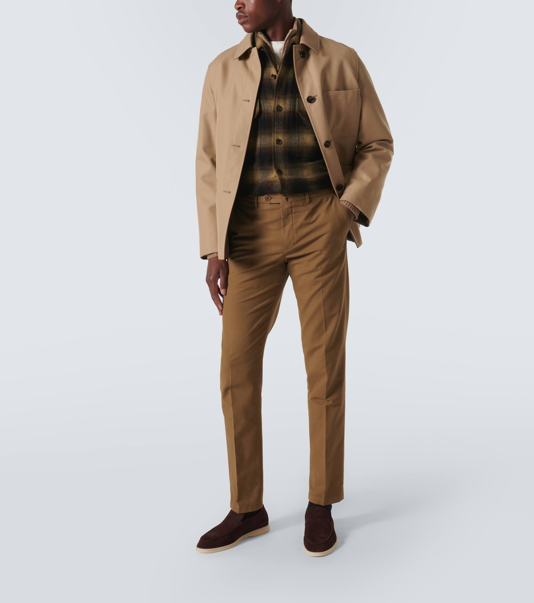 Carlo cotton-blend satin chinos - 2