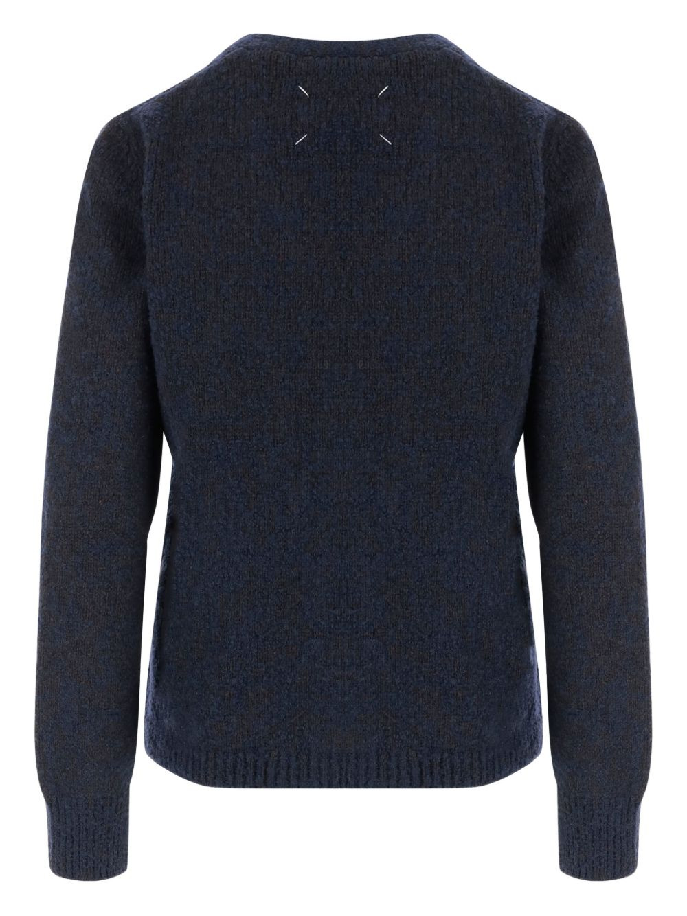 button-front stitching cardigan - 2
