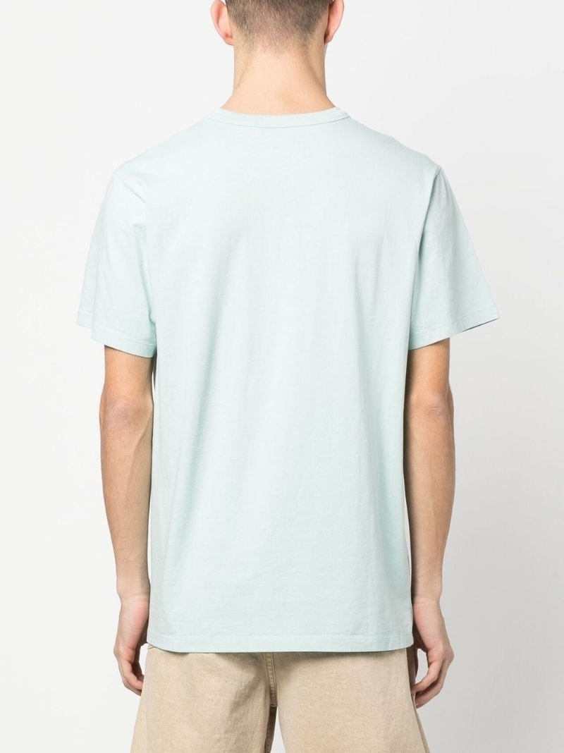 plain cotton T-shirt - 4