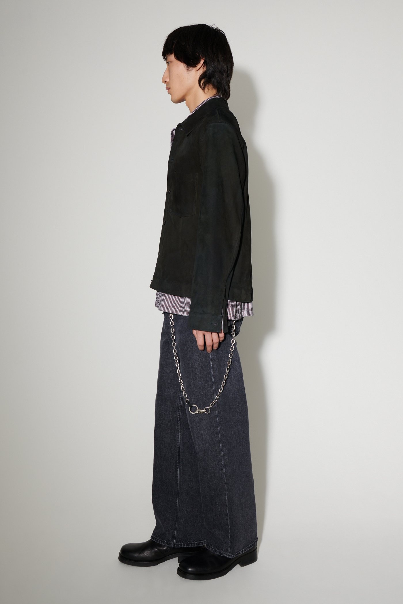 Reincarnation Suede Shirt Black Suede - 4