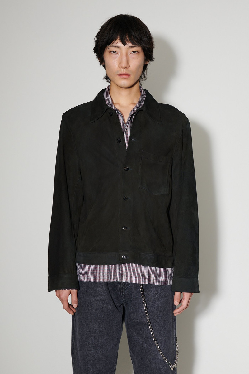 Our Legacy Reincarnation Suede Shirt Black Suede outlook